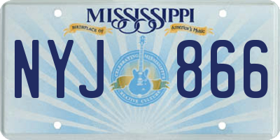 MS license plate NYJ866