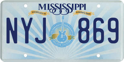 MS license plate NYJ869