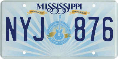 MS license plate NYJ876