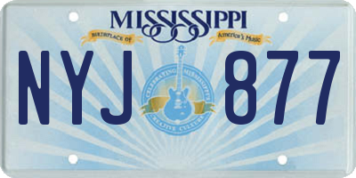 MS license plate NYJ877