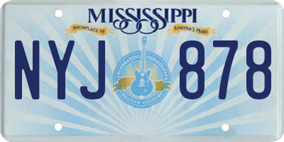 MS license plate NYJ878