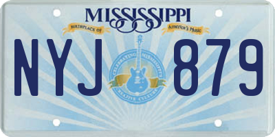 MS license plate NYJ879