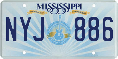 MS license plate NYJ886