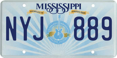 MS license plate NYJ889