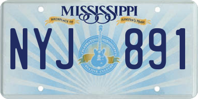 MS license plate NYJ891