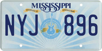 MS license plate NYJ896