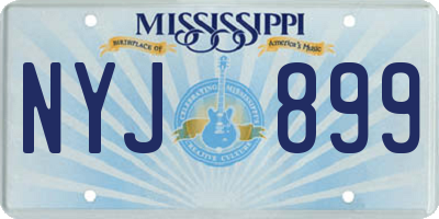 MS license plate NYJ899