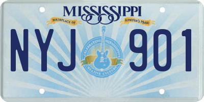 MS license plate NYJ901