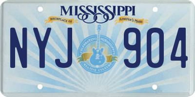 MS license plate NYJ904