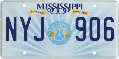 MS license plate NYJ906