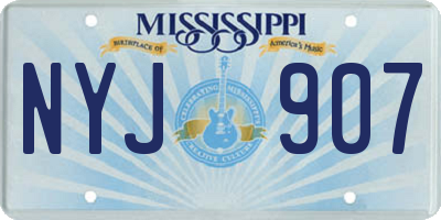 MS license plate NYJ907