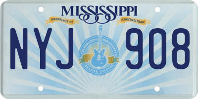 MS license plate NYJ908