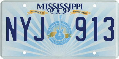 MS license plate NYJ913