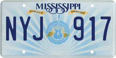 MS license plate NYJ917