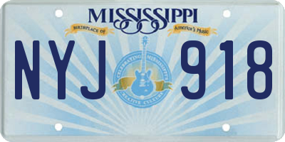 MS license plate NYJ918
