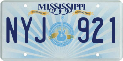 MS license plate NYJ921