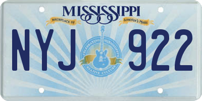 MS license plate NYJ922