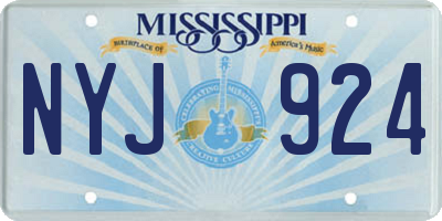 MS license plate NYJ924