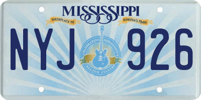MS license plate NYJ926