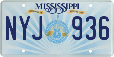 MS license plate NYJ936