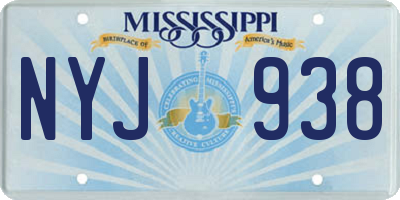 MS license plate NYJ938