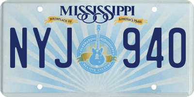 MS license plate NYJ940