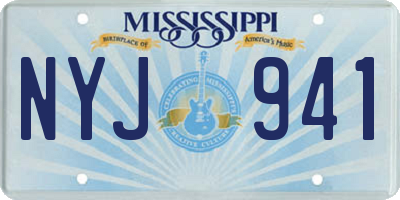 MS license plate NYJ941