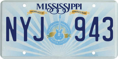 MS license plate NYJ943