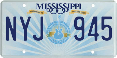 MS license plate NYJ945