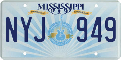 MS license plate NYJ949