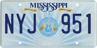 MS license plate NYJ951