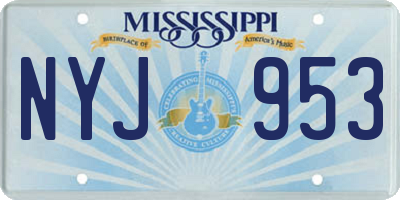 MS license plate NYJ953