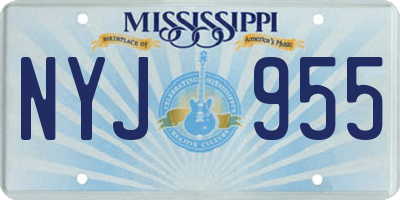 MS license plate NYJ955