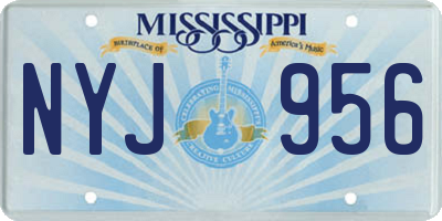 MS license plate NYJ956