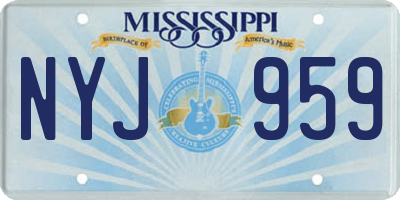 MS license plate NYJ959