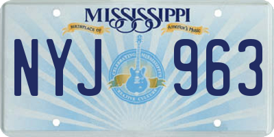 MS license plate NYJ963