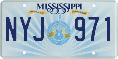 MS license plate NYJ971
