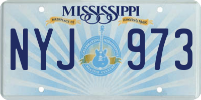 MS license plate NYJ973