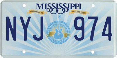 MS license plate NYJ974