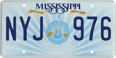 MS license plate NYJ976
