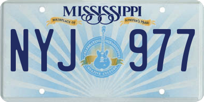 MS license plate NYJ977
