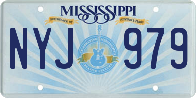 MS license plate NYJ979
