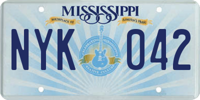 MS license plate NYK042