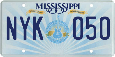 MS license plate NYK050