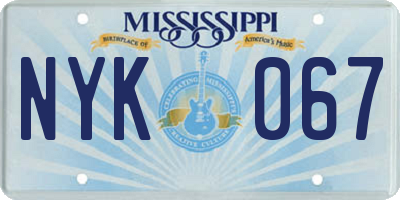 MS license plate NYK067