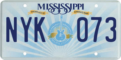 MS license plate NYK073