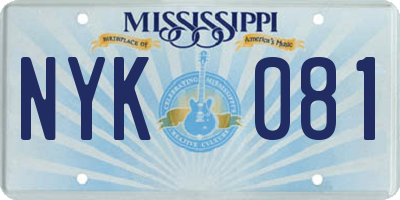 MS license plate NYK081