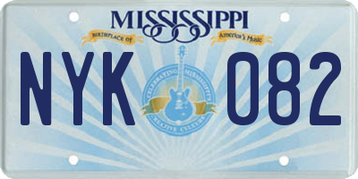 MS license plate NYK082