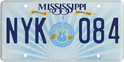 MS license plate NYK084