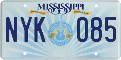 MS license plate NYK085
